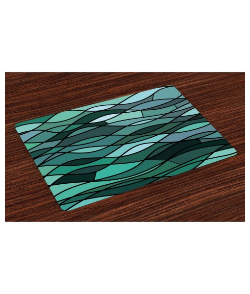 Teal Place Mats  Set of 4