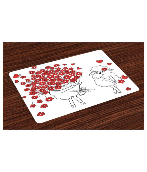 Valentine Place Mats  Set of 4