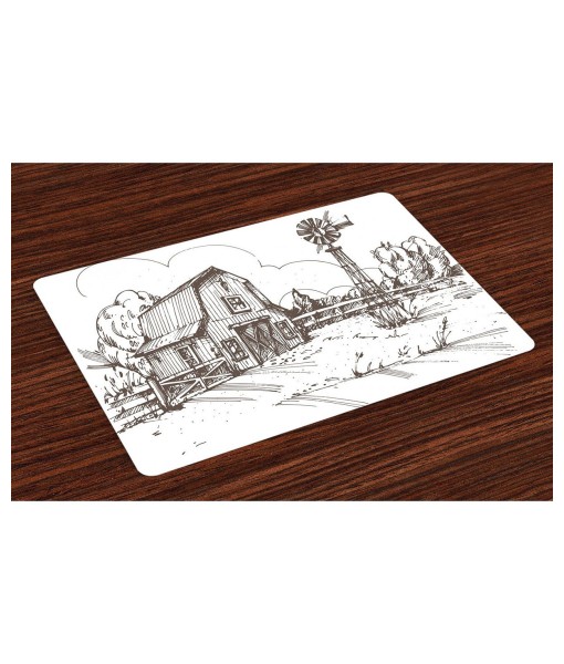 Windmill Place Mats  Set of 4