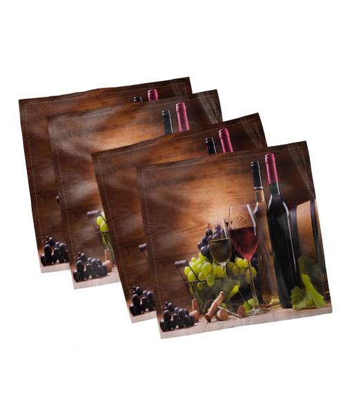 Wine Set of 4 Napkins  12