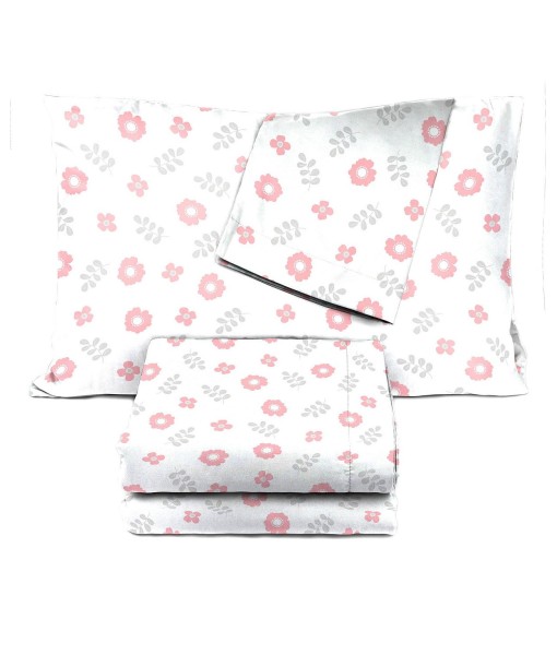 Cutout Floral 100% Organic Cotton Twin Sheet Set