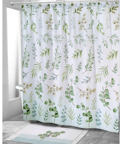 Ombre Leaves Shower Curtain