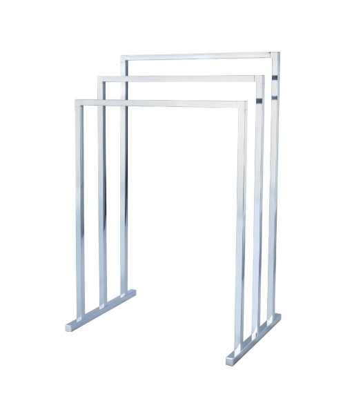 Modern Pedestal 3-Tier Steel Construction Towel Rack