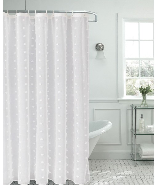 Snowball Shower Curtain With 3D Snowballs