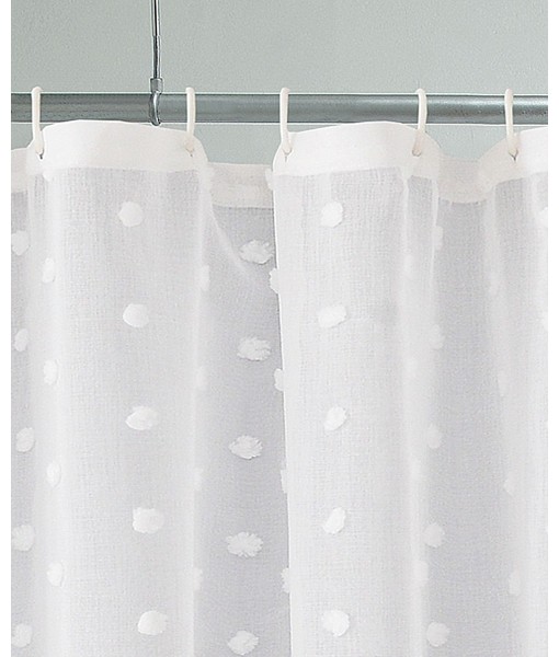 Snowball Shower Curtain With 3D Snowballs